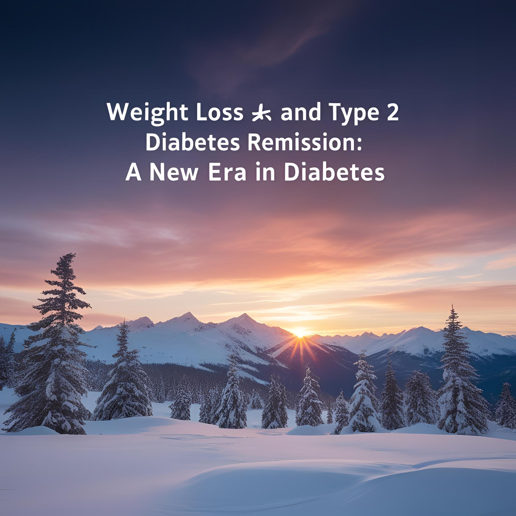 Weight Loss and Type 2 Diabetes Remission: A New Era in Diabetes Care