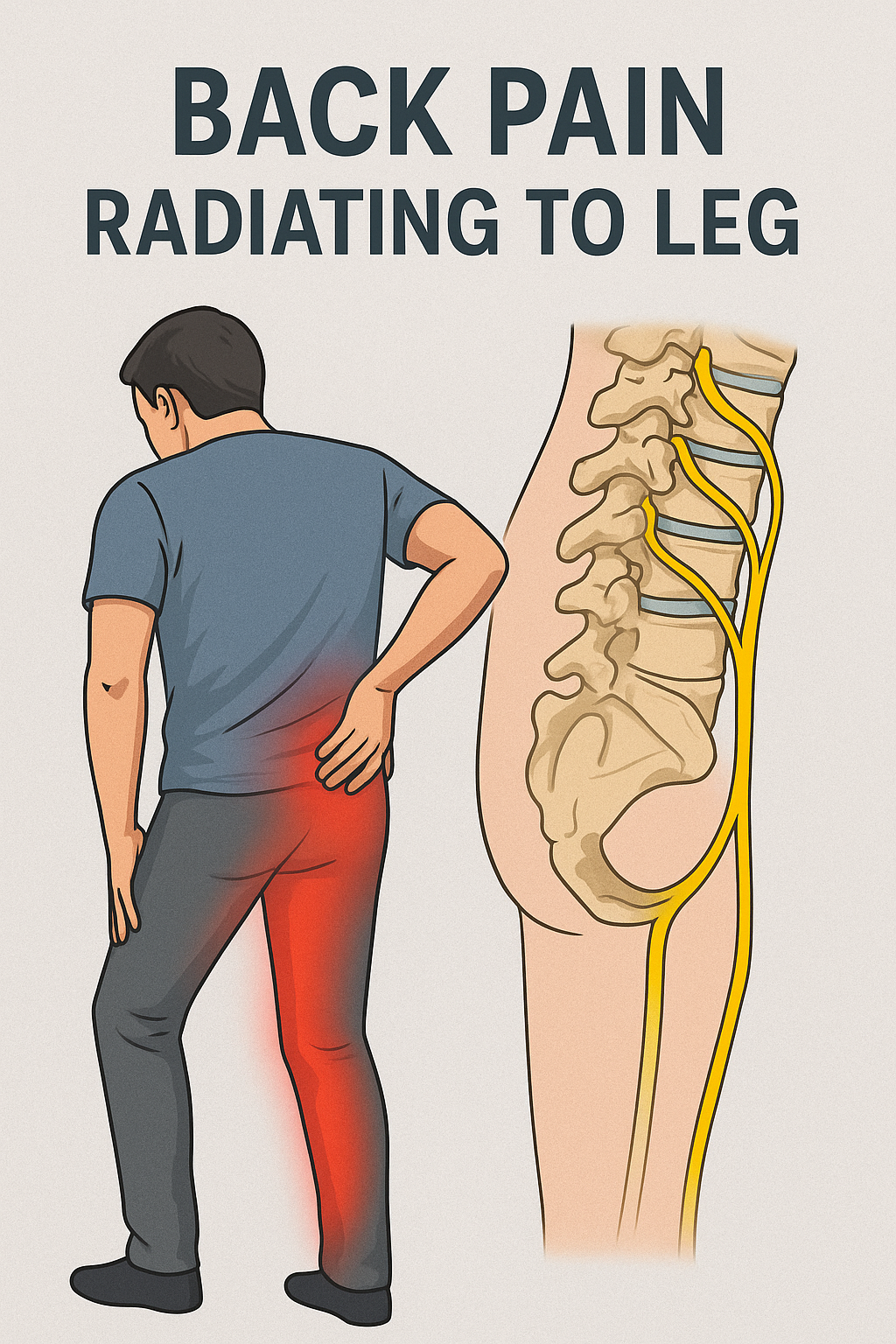 Back Pain Radiating to Legs: Causes, Symptoms, and Treatment