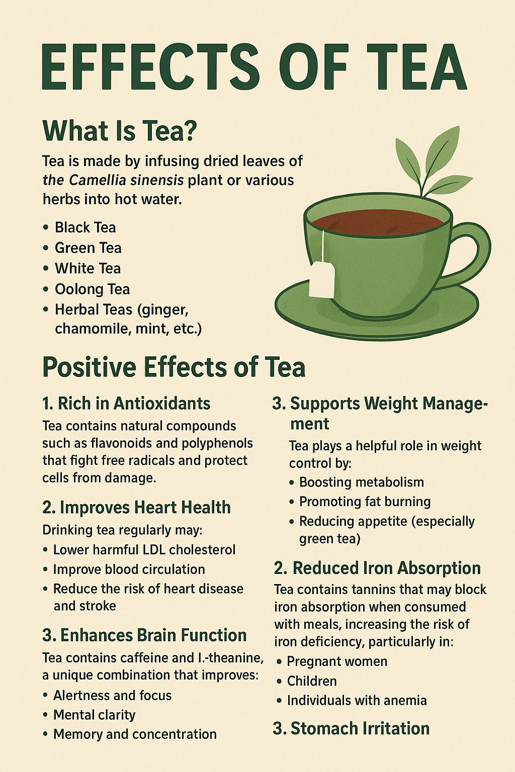 Effects of Tea on Health: Benefits, Risks, and Daily Use Guide