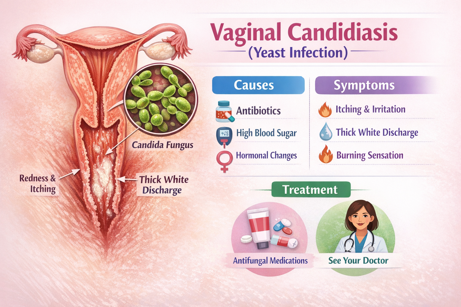 Vaginal Candidiasis: Causes, Symptoms, Treatment, and Prevention